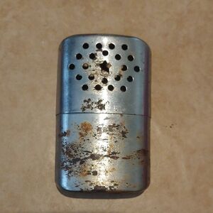 Vintage Metal Hand Warmer w/ Star Design * Rustic Decor * Vintage Decor